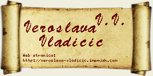 Veroslava Vladičić vizit kartica